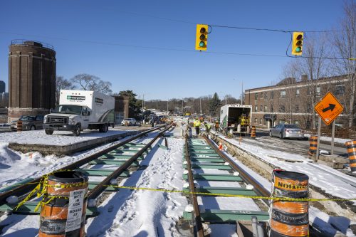 Image of the King Street West, The Queensway, Queen Street West and Roncesvalles Avenue Construction. Please contact Mark De Miglio at kqqr@toronto.ca or 416 392 3074