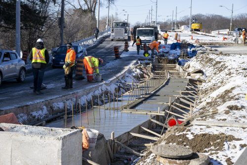 Image of the King Street West, The Queensway, Queen Street West and Roncesvalles Avenue Construction. Please contact Mark De Miglio at kqqr@toronto.ca or 416 392 3074