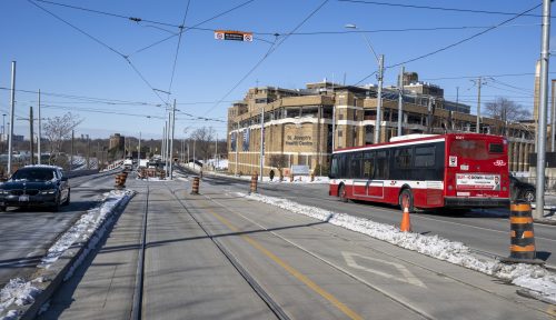 Image of the King Street West, The Queensway, Queen Street West and Roncesvalles Avenue Construction. Please contact Mark De Miglio at kqqr@toronto.ca or 416 392 3074