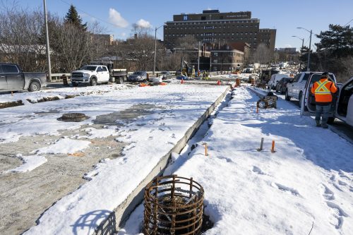 Image of the King Street West, The Queensway, Queen Street West and Roncesvalles Avenue Construction. Please contact Mark De Miglio at kqqr@toronto.ca or 416 392 3074