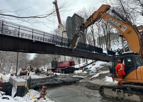 Machinery dismantling bridge.