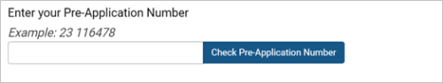 Screenshot of the field in AST to enter the PAC Folder Number during application submission.