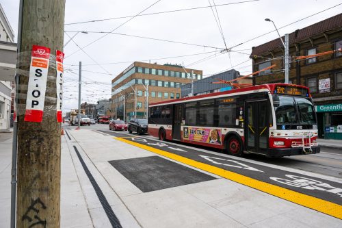 Image of the King Street West, The Queensway, Queen Street West and Roncesvalles Avenue Construction. Please contact Mark De Miglio at kqqr@toronto.ca or 416 392 3074