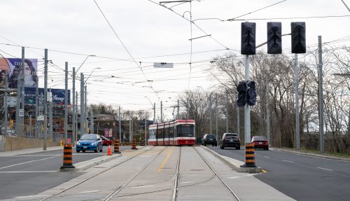 Image of the King Street West, The Queensway, Queen Street West and Roncesvalles Avenue Construction. Please contact Mark De Miglio at kqqr@toronto.ca or 416 392 3074