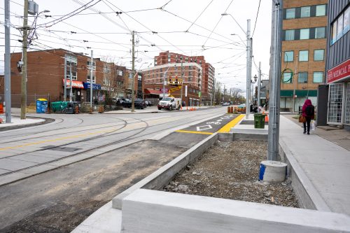 Image of the King Street West, The Queensway, Queen Street West and Roncesvalles Avenue Construction. Please contact Mark De Miglio at kqqr@toronto.ca or 416 392 3074