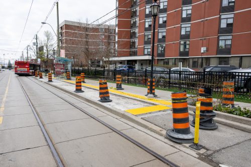 Image of the King Street West, The Queensway, Queen Street West and Roncesvalles Avenue Construction. Please contact Mark De Miglio at kqqr@toronto.ca or 416 392 3074