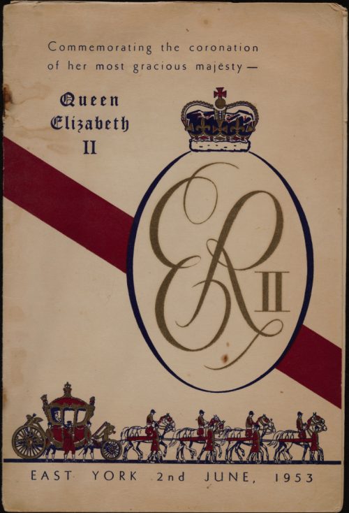 Image depicts front cover of program with royal cipher
