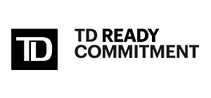 Black and white logo for TD Ready Commitment