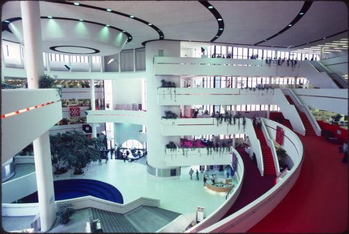 Image depicts interior atrium of Scarborough Civic Centre