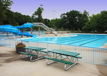 Shows Monarch Park outdoor swimming pool
