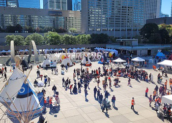 Indigenous legacy gathering at Nathan Philip Square