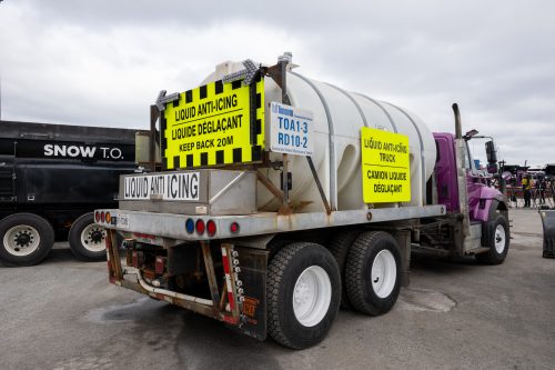 Back of a De-icing truck