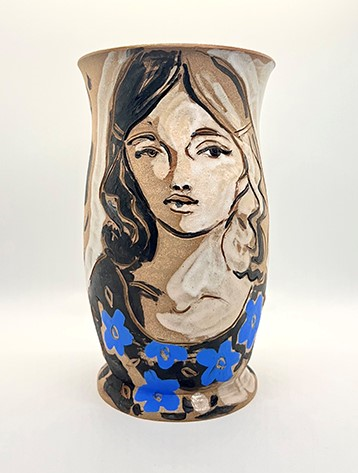Vase painted with a person
