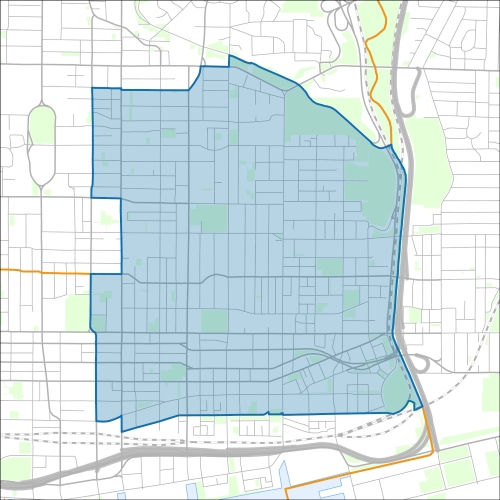 A map of the ward Toronto Centre within the City of Toronto