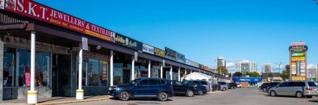 Strip Plaza on the northeast side of Warden Ave and Lawrence Ave East