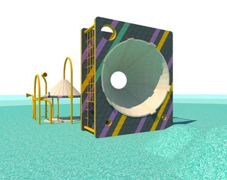 Front of the Speaker play feature. The colour palette includes vibrant shades of purple, yellow and teal.
