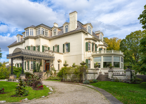 Exterior view of historic manor house