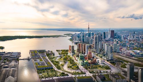 Rendering of the Island in the Port Lands when fully completed. (Illustration by Waterfront Toronto).