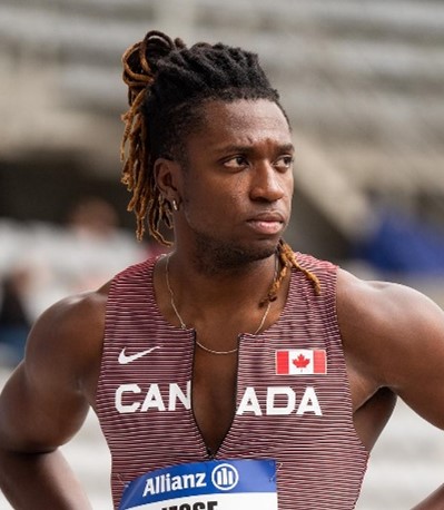 Picture of Jesse Zesseu in a Canada track jersey.