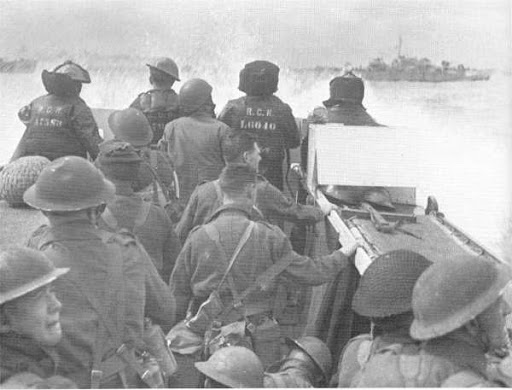 Military troops on a ship