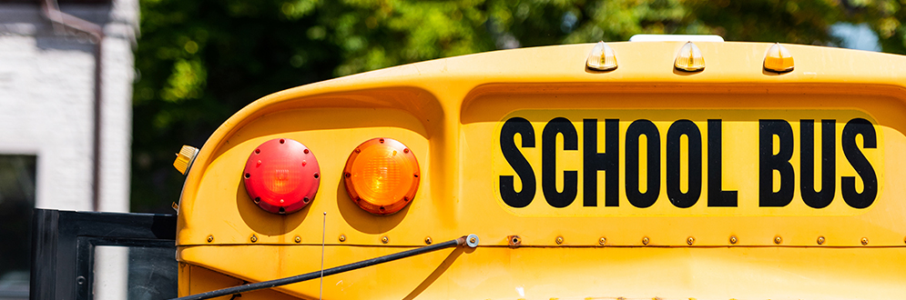 Image of the top of a school bus