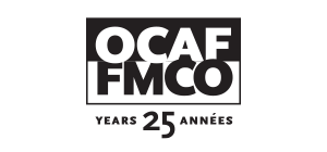 Bilingual OCAF logo with text years 25