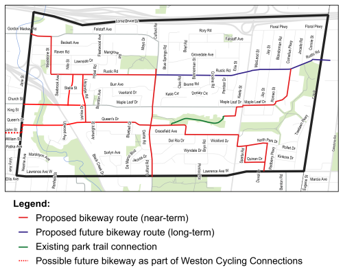 Maple Leaf and Rustic Neighbourhood Streets Plan - Proposed Bikeways