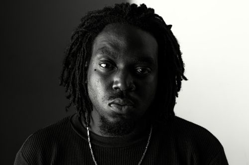 Male Artist, black and white photo