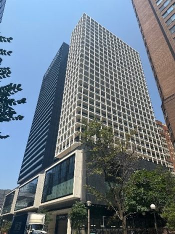 A tall building with many windows