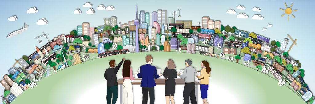 Graphic image of the Toronto skyline