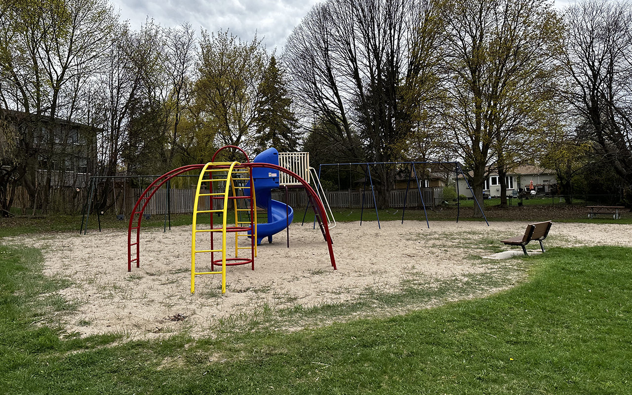 Caswell Park playground before construction.