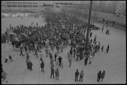 First Hoisting of Toronto Flag on Nathan Phillips Square (1974)