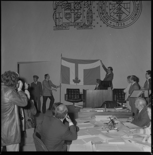 Toronto City Council adopts Official Toronto Flag (1974)