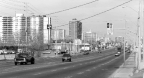 Cars driving on an Avenue. 