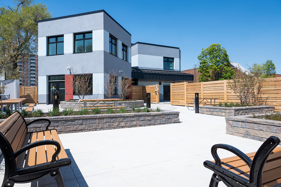 Outdoor spaces provided for residents