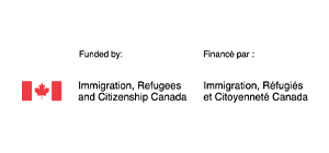 Canada Flag. Funded by Immigration, Refugees and Citizenship Canada. Repeated in French.
