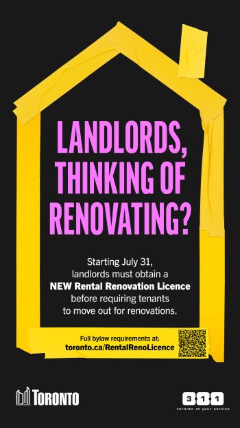 An infographic for the Rental Renovation Licence bylaw campaign.