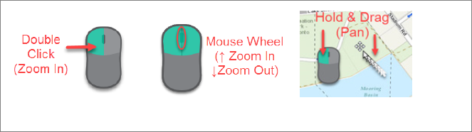 Using the mouse in Toronto Maps