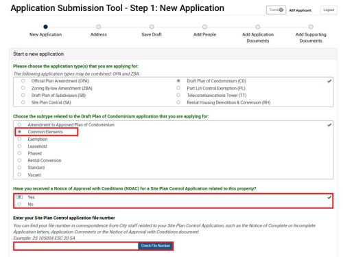 Screenshot of NOAC Validation. new field with the question below is displayed when the “Standard” or “Common Elements” subtype is selected.
