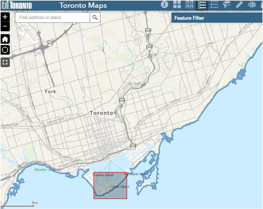 Toronto Maps allows you to zooom in by box
