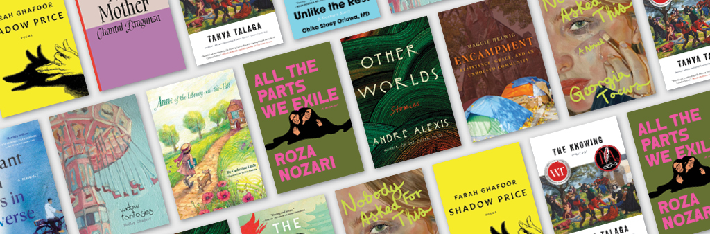 Flatlay of longlist book covers