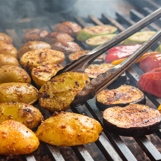 Vegetables on a grill