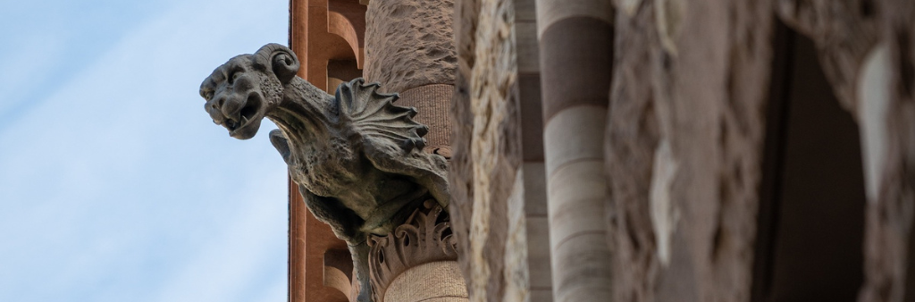 Gargoyle on side of building