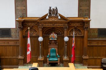 A view of the Old City Hall Council chamber when standing at the back or seated in the audience.