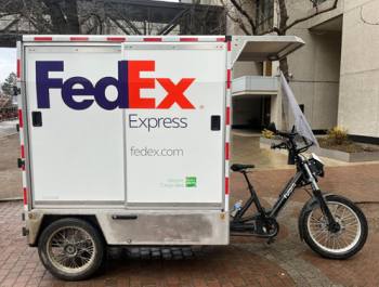 Image of a Fedex cargo delivery bike.