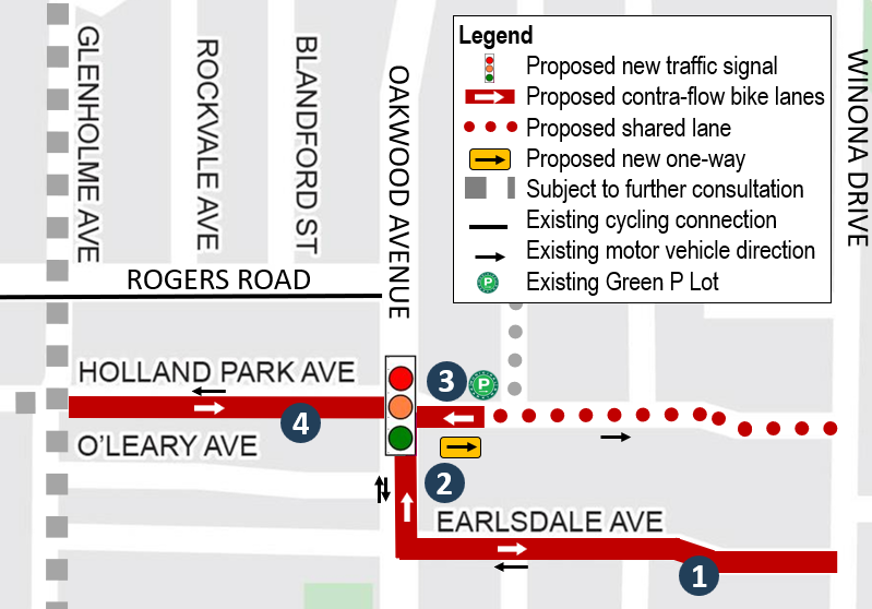 Map showing proposed east west cycling connections