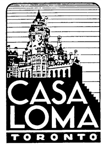 Casa Loma Toronto black and white drawing.