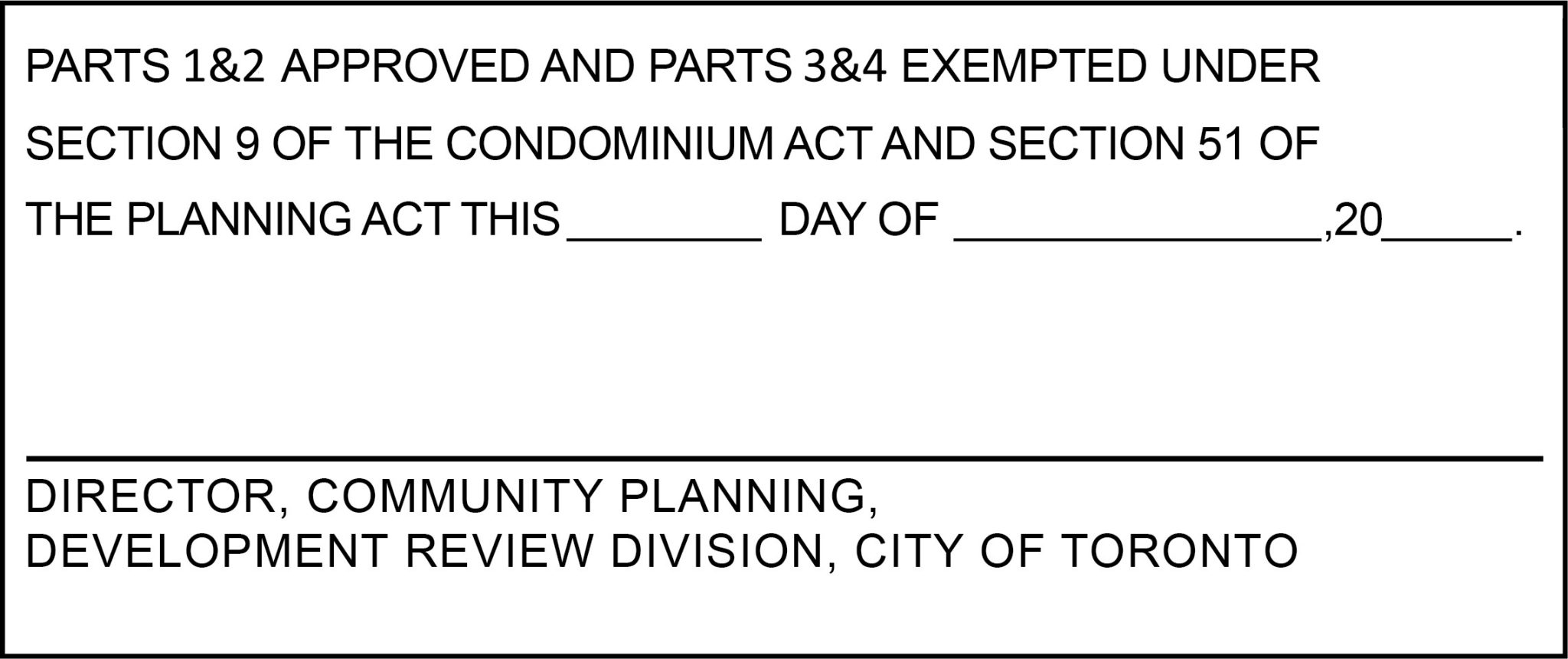 Application Support Material: Terms of Reference – City of Toronto