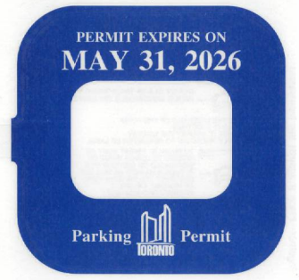Sample of the parking permit for the 2026 Term: December 1, 2025 – May 31, 2026