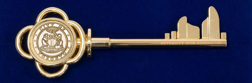 Key on a velvet blue background